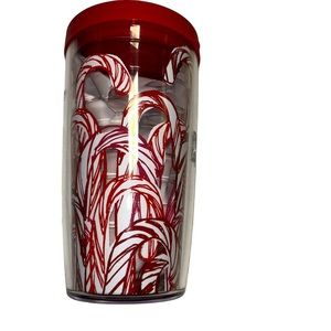 TERVIS Tumbler 16 oz Candy Canes Christmas Holidays with red Lid